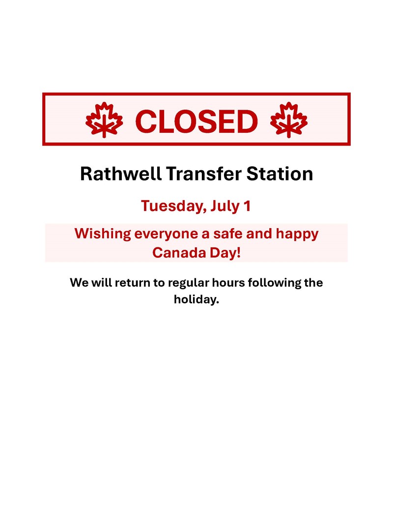 Rathwell_Transfer_Station_Closed_Canada_Day